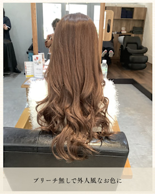 ≪お客様スタイル≫ ブリーチ無しで外人風なお色に