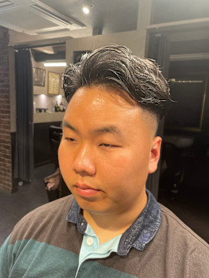 かきあげフェードスタイル