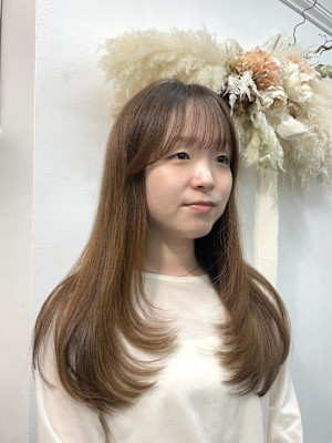 ロングレイヤー/ワンカールレイヤー/ブリーチなしカラー