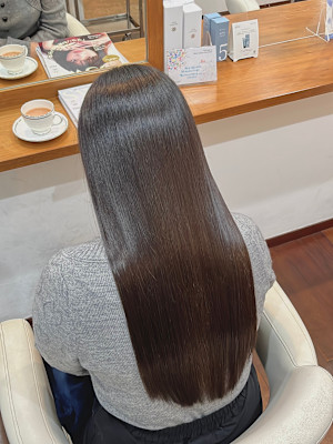 【朝のセット時短】髪質改善ストレート