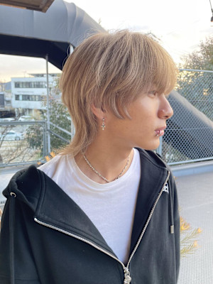 ハイトーンウルフ×ミルクティーグレージュ