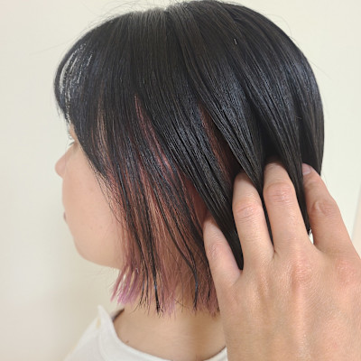 ピンクのインナーカラー