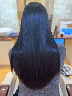 縮毛矯正 サラサラストレート ロングヘア ツヤ髪 髪質改善