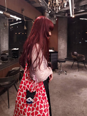 ボルドーカラーのスーパーロング