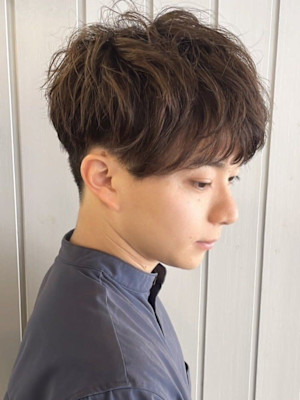 ナチュラル束感 ツイストスパイラル マッシュ パーマ