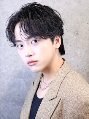 カルマパーマ シャドウパーマ センターパート フェザーパーマ