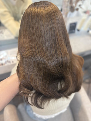 ハッシュカット/顔周りカット/ダークブラウン/シャギーカット