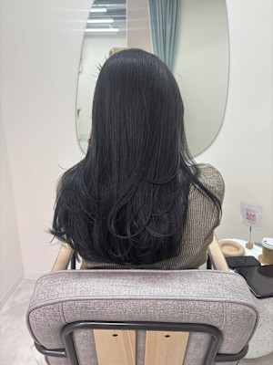 ブルーブラック/グレージュ/レイヤーカット/韓国/髪質改善