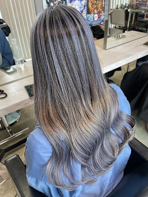 ブルーシルバー/アンブレラカラー/グラデーションカラー