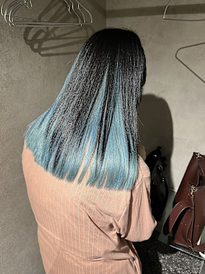 ペールブルーインナーカラー