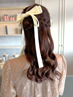 ヘアセット ハーフアップ くるみちゃんへア イベント