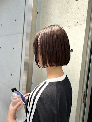 韓国顔まわりレイヤーカットグレージュオリーブベージュブラウン