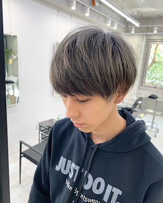 韓国顔まわりレイヤーカットグレージュオリーブベージュブラウン