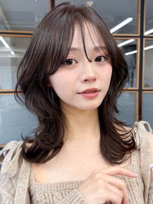 韓国ヘアくびれロング×春カラー◎顔周りレイヤー/20代30代