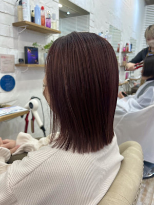 切りっぱなし/ピンクブラウン/メテオカラー