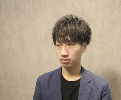 マッシュショート×アッシュカラー