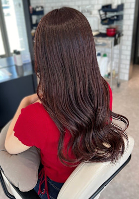 【Chao yuika】カシスブラウン　韓国風ヘア　ブリーチ