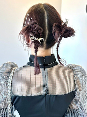 【ChaoMICHI yu-ka】ツインお団子　カチモリヘア