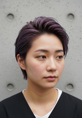 クラゲウルフ/ラベンダーグレー/カッコ可愛い系/はね上げ