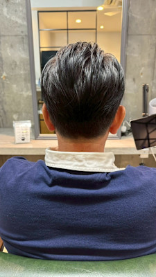 横後ろすっきり 大人メンズショート トップふんわり 清潔感重