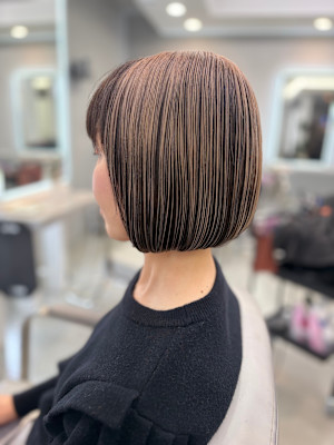 Rino港店  髪質改善縮毛矯正白髪染め×スタイル