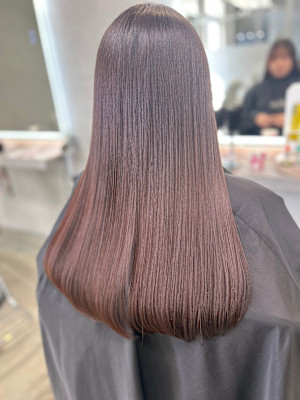 Rino港店  髪質改善縮毛矯正白髪染め×スタイル