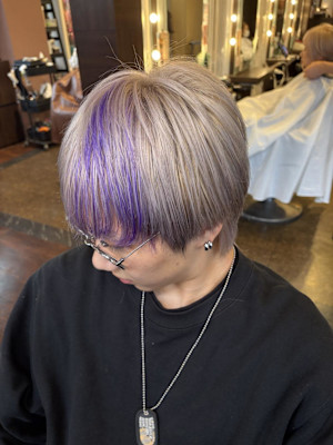 ミルクティーベージュ×パープルデザイン