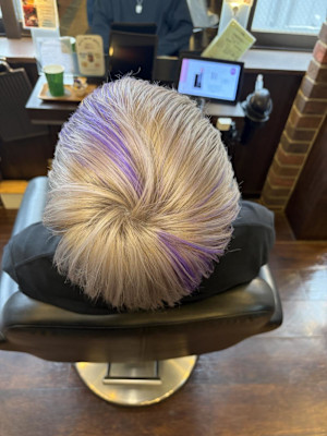 ミルクティーベージュ×パープルデザイン