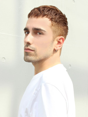 リバースセンターパート刈り上げセンターパートサーフカール