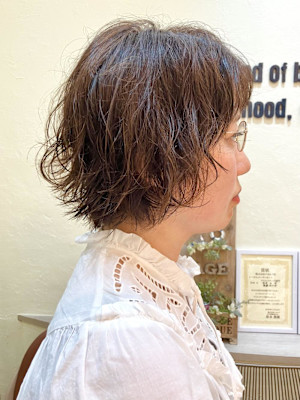 ショート/ゆるふわパーマ