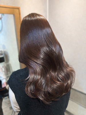 ★酸性縮毛矯正/チョコブラウン/ラテグレージュ