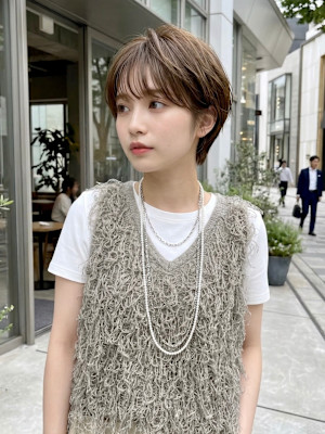#ベージュブラウン #透明感 #ショートヘア