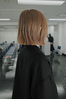 【#ハイトーンベージュ#切りっぱなしボブ/佐藤杏丸】