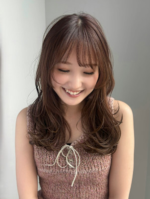 ミディアムレイヤー・ボブ/絶壁解消/２０代/３０代/長め 