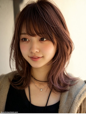 レイヤーロング/ハッシュカット/シルキーベージュ/鶴舞/髪質