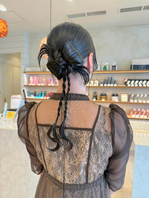 渋谷/ヘアセット/カチモリ/リボン/透明感