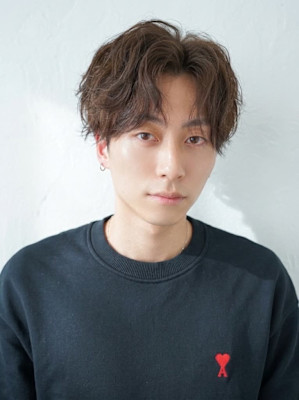 シャドウパーマ×ナチュラルブラウンセンターパート河原町・京都