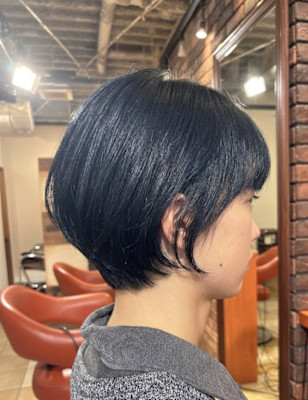 丸みシルエットのナチュラルショートボブ【211スタイル】