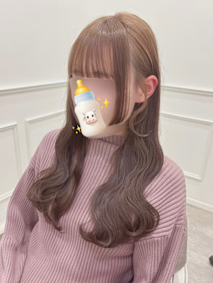 ぱっつん前髪×姫カット×S字後れ毛＊まゆ