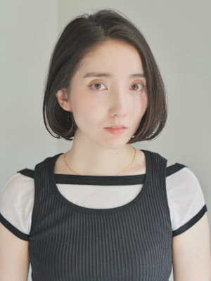 ショート・ボブ/丸顔/前髪あり/絶壁解消/30代/40代