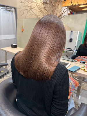 ツヤツヤオイルストレート