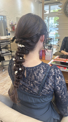 大人かわいい/ヘアセット/アレンジ/あみおろし