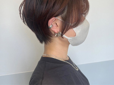 大人可愛い40代50代60代ショートボブ丸みショート白髪