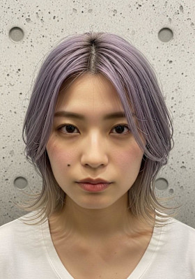 くびれレイヤーボブ/アンブレラカラー/可愛い/外はねレイヤー