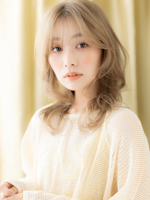 大人かわいいコテ巻き風パーマクラゲウルフカット20代30代