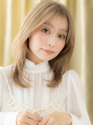 ハイトーンカラークラゲウルフハイレイヤーカット20代30代