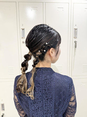 編みおろし×パール