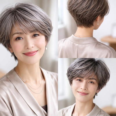 おしゃれ白髪染め+カット