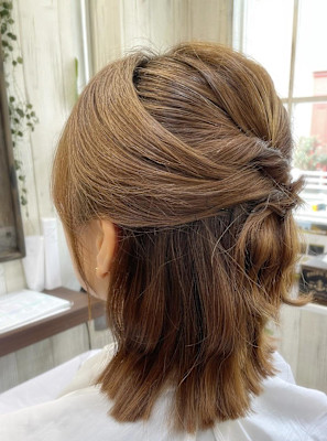 ハーフアップボブ