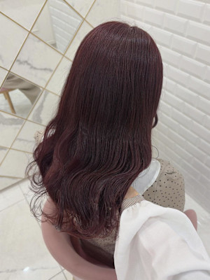 ブリーチなし＊うる艶ラベンダーピンク＊まゆ